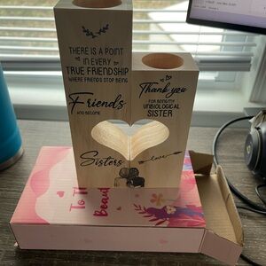 NIB- Double side printed Bestfriend candle set